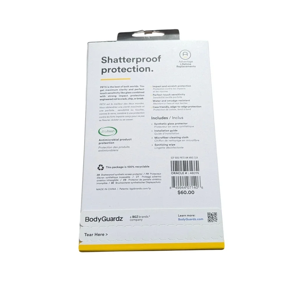 Z5N BodyGuardz PRTX Synthetic Glass Screen Protector‎ for iPhone 12 Pro Max 6.7